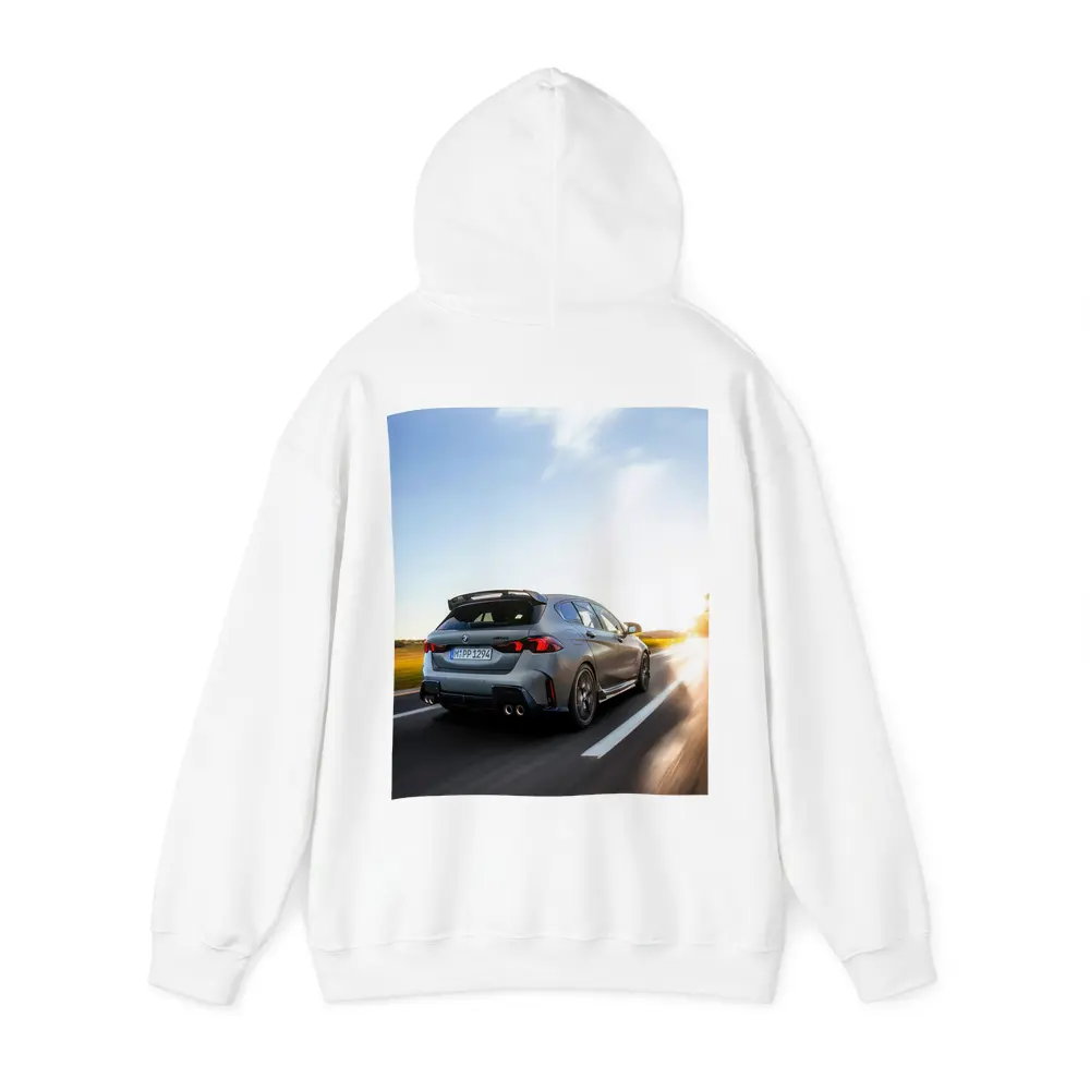BMW M135 Gray Hatchback Highway Sunset Drive – Hoodies