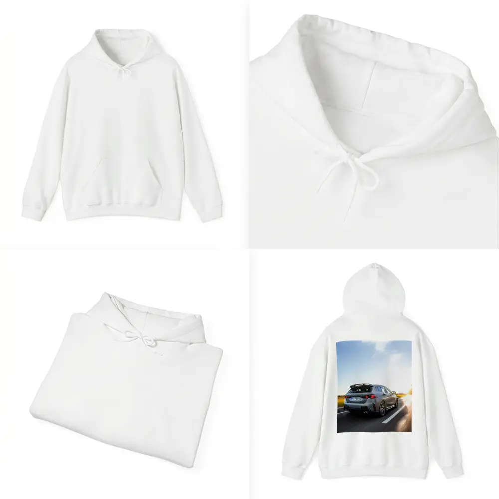BMW M135 Gray Hatchback Highway Sunset Drive – Hoodies