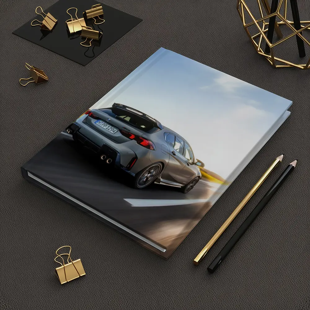 BMW M135 Gray Hatchback Highway Sunset Drive – Notebooks