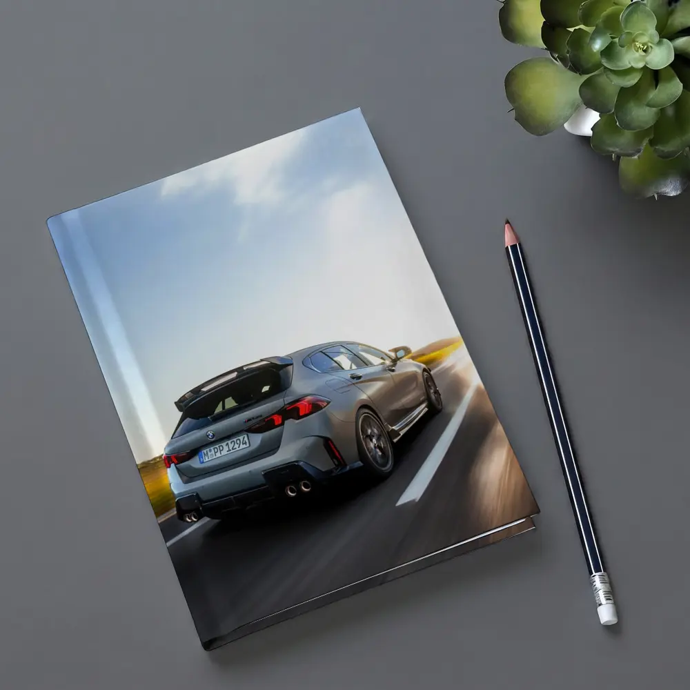 BMW M135 Gray Hatchback Highway Sunset Drive – Notebooks