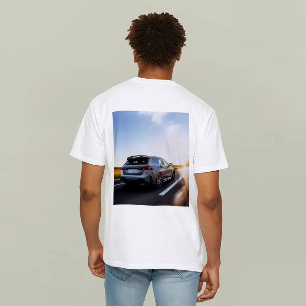 BMW M135 Gray Hatchback Highway Sunset Drive – T-Shirts