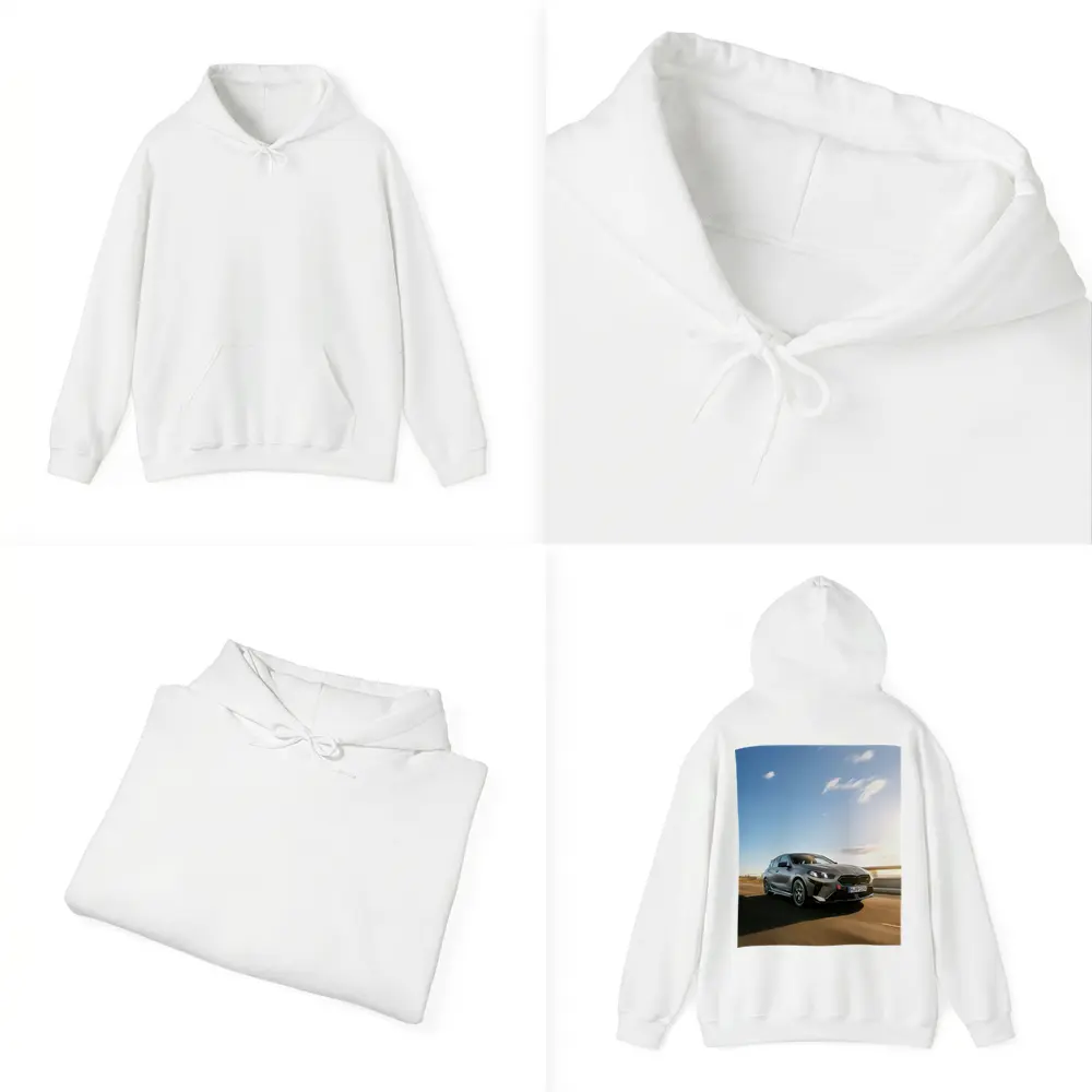 BMW M135 Gray Hatchback On Open Road – Hoodies