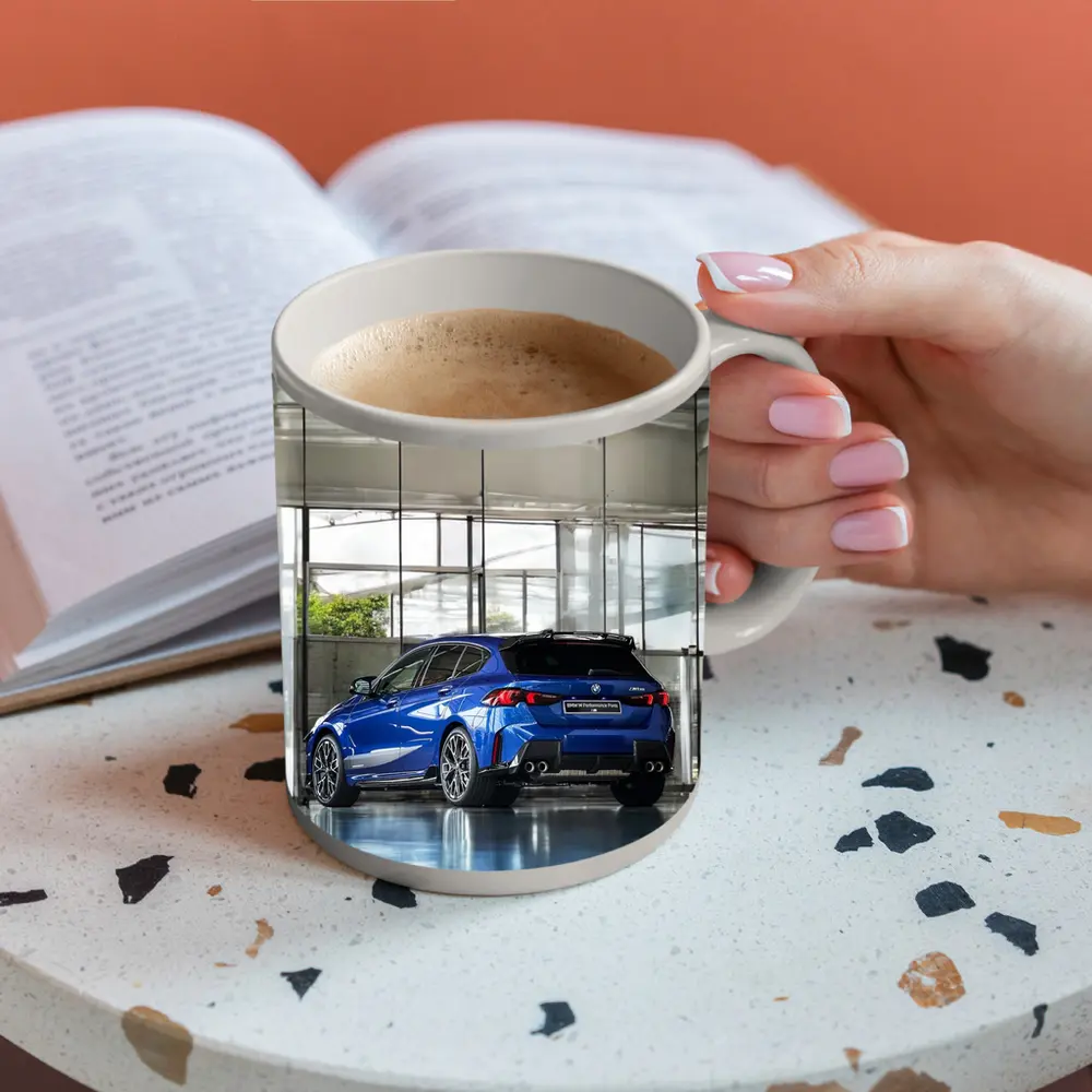 BMW M135 Blue Hatchback Indoor Showroom – Mugs