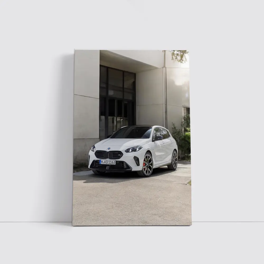 BMW M135 xDrive White Urban Setting – Wall Art