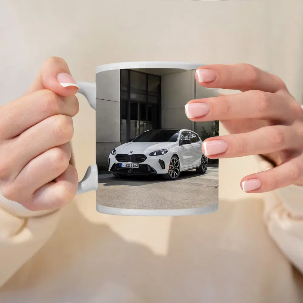 BMW M135 xDrive White Urban Setting – Mugs
