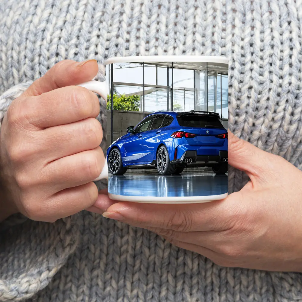 BMW M135i Blue Hatchback Indoor Showroom – Mugs