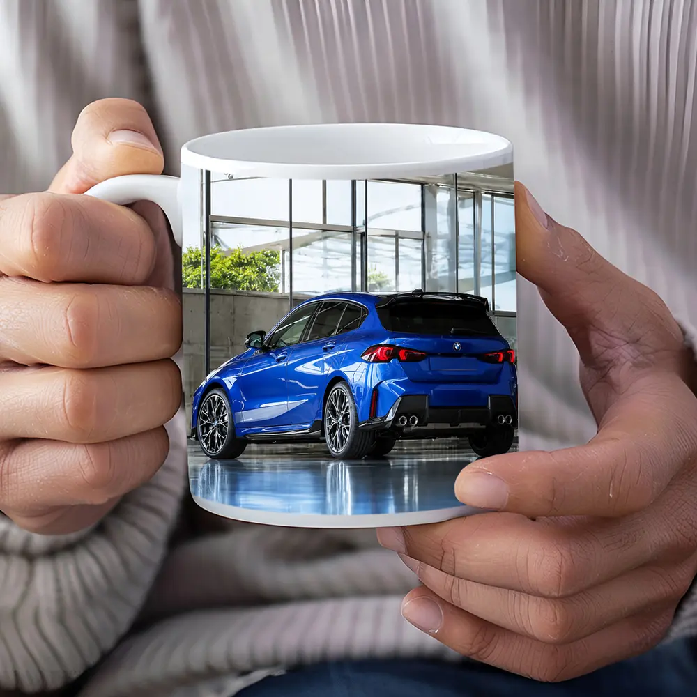 BMW M135i Blue Hatchback Indoor Showroom – Mugs