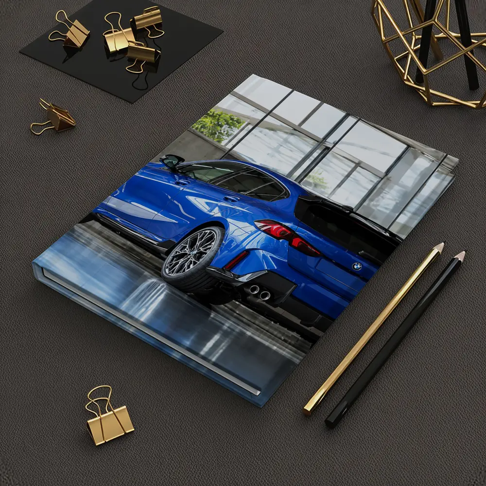 BMW M135i Blue Hatchback Indoor Showroom – Notebooks