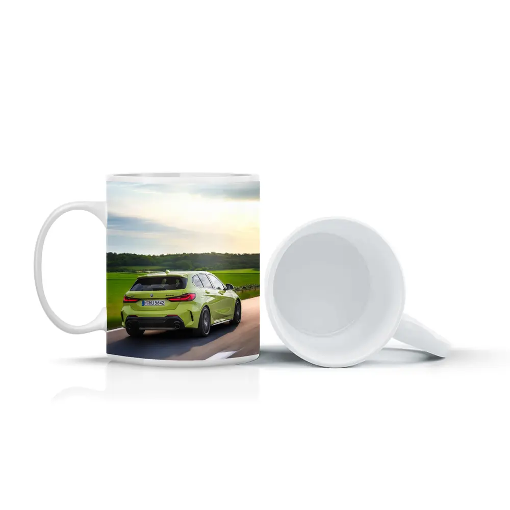 BMW M135i Green Hatchback On Open Road – Mugs
