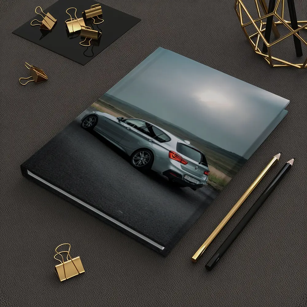 BMW M140i Silver Hatchback Overcast Road – Notebooks