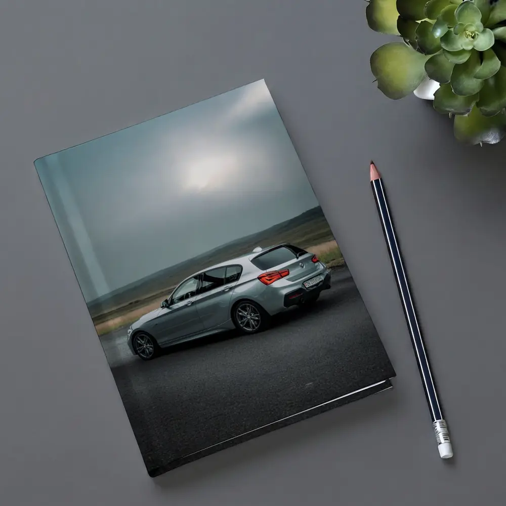 BMW M140i Silver Hatchback Overcast Road – Notebooks