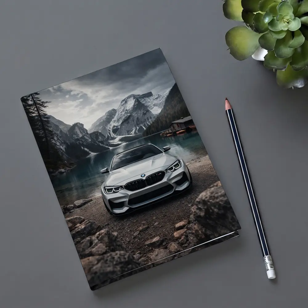 BMW M2 White Front View Mountain Lake – Notebooks