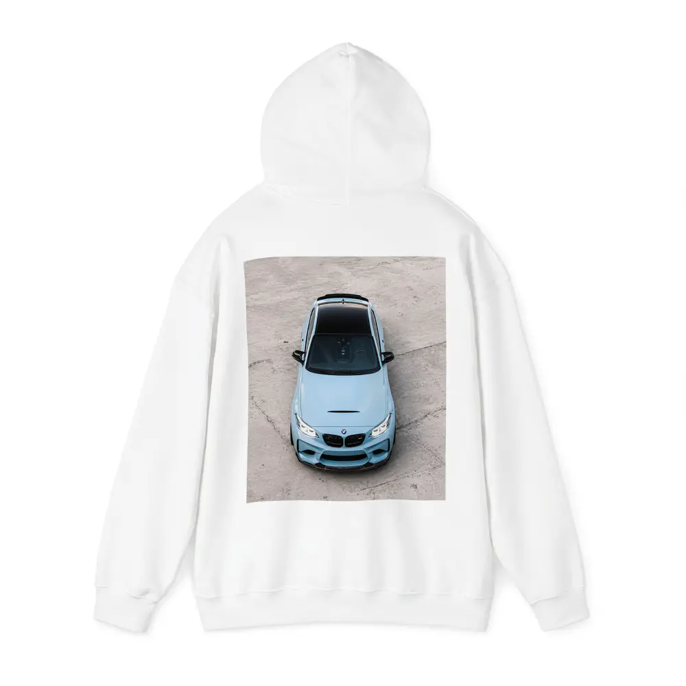 BMW M2 Aerial View Baby Blue – Hoodies