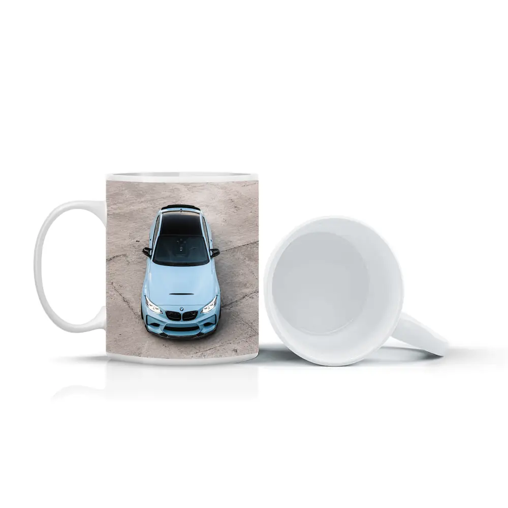 BMW M2 Aerial View Baby Blue – Mugs