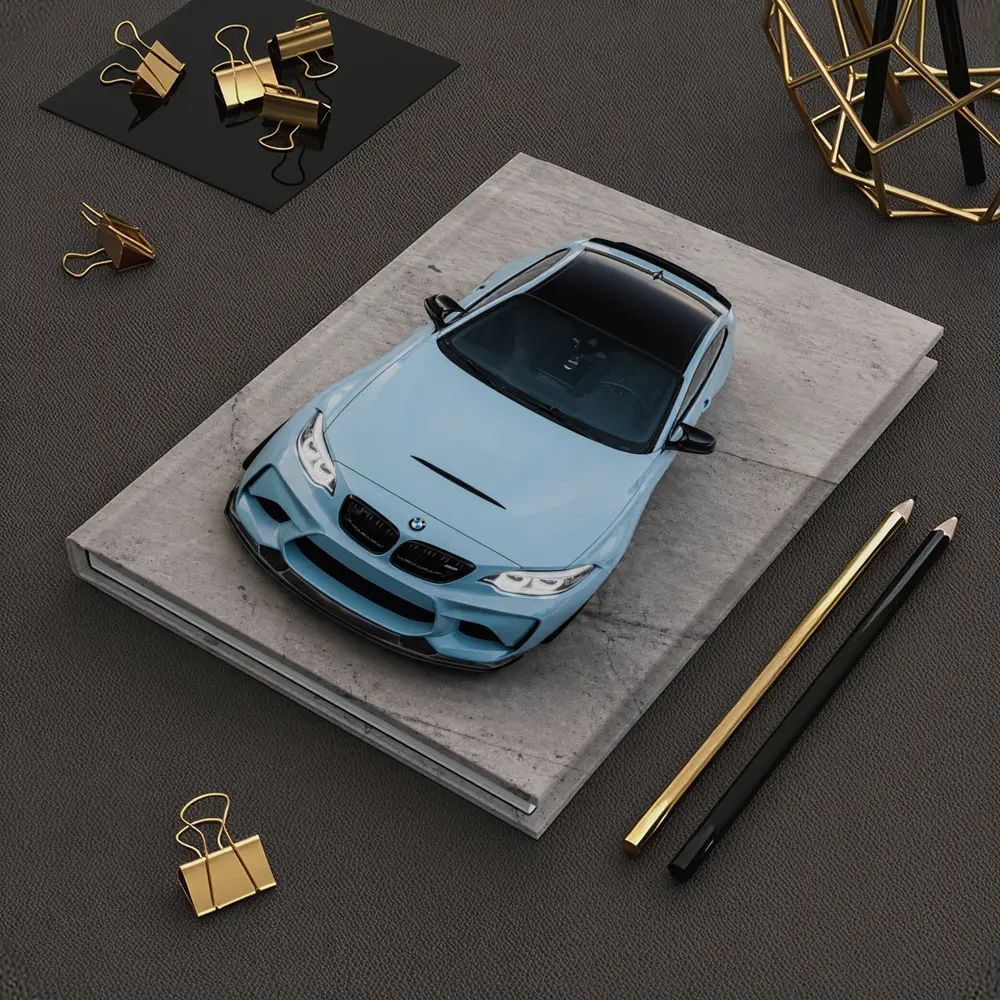 BMW M2 Aerial View Baby Blue – Notebooks