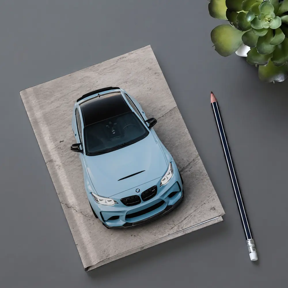 BMW M2 Aerial View Baby Blue – Notebooks