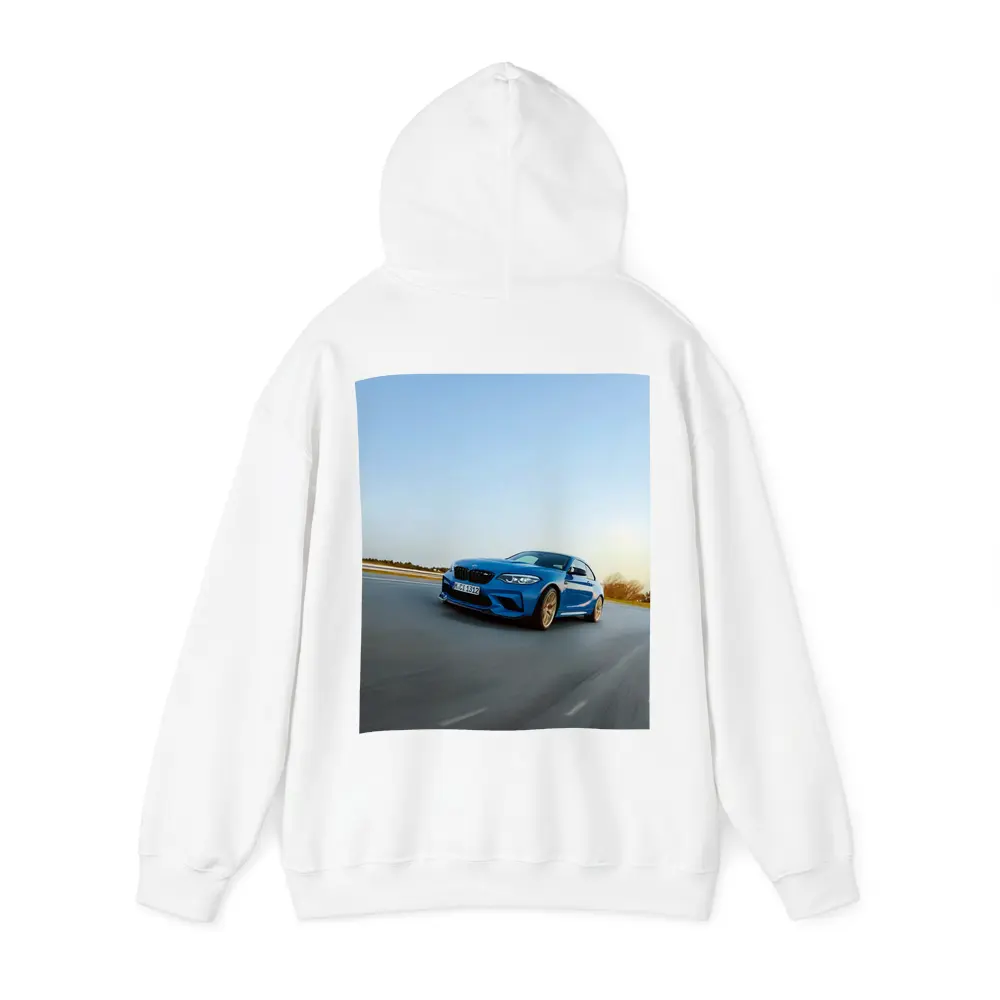 BMW M2 Blue Coupe On Open Track – Hoodies
