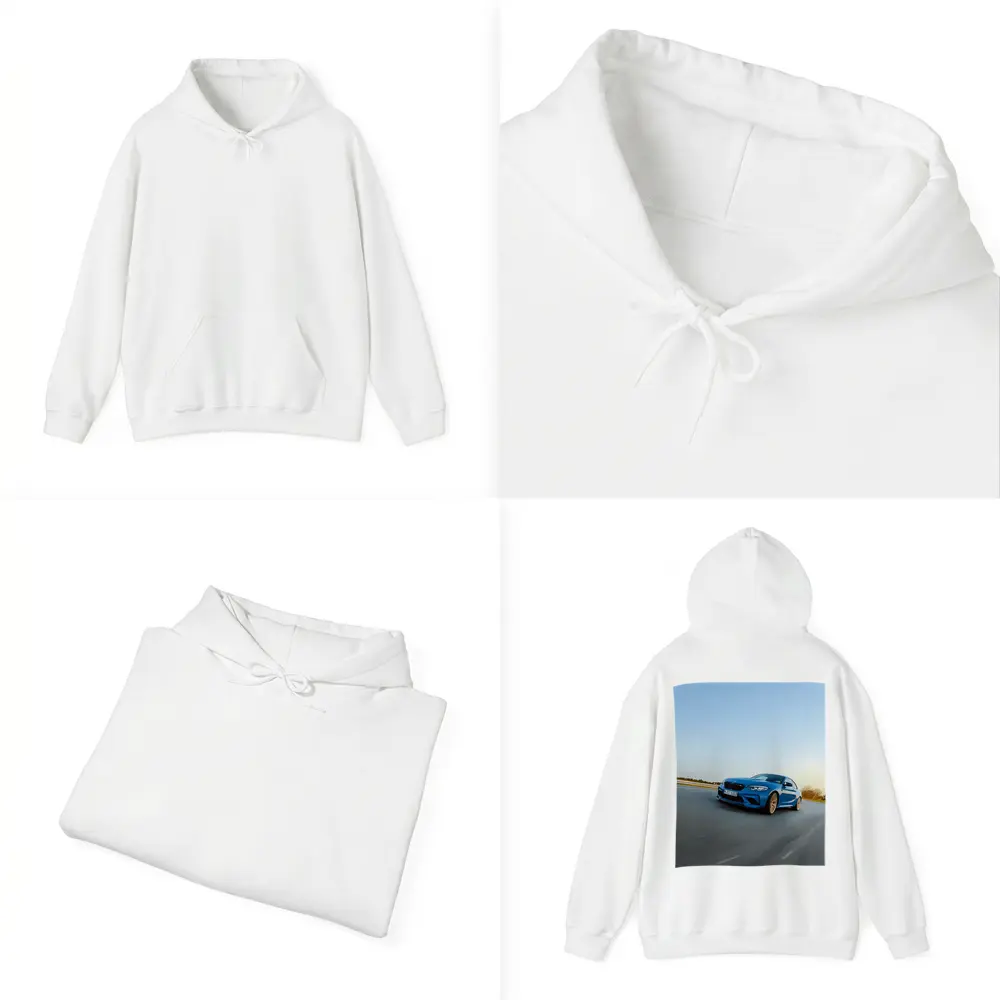 BMW M2 Blue Coupe On Open Track – Hoodies