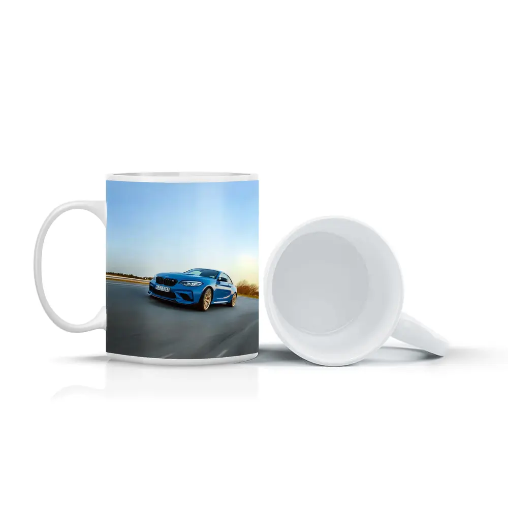 BMW M2 Blue Coupe On Open Track – Mugs