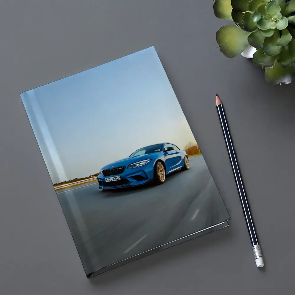 BMW M2 Blue Coupe On Open Track – Notebooks