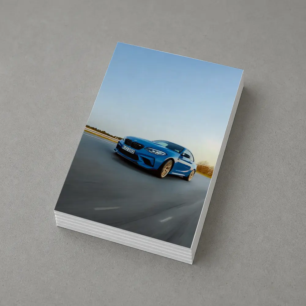 BMW M2 Blue Coupe On Open Track – Postcards