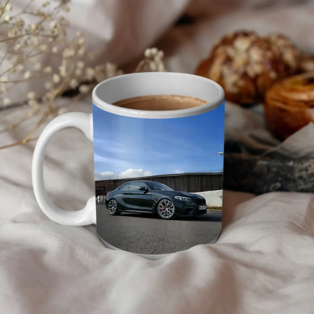 BMW M2 Black Coupe Urban Street Setting – Mugs