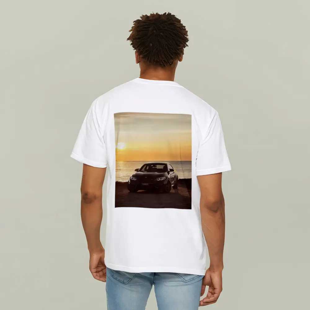 BMW M2 Black Car Sunset Ocean – T-Shirts