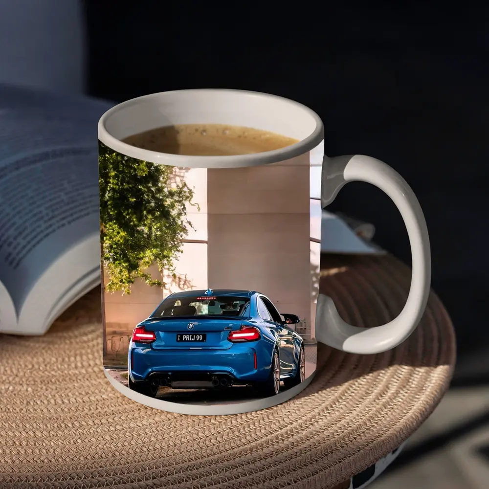 BMW M2 Blue Rear Urban Street Setting – Mugs