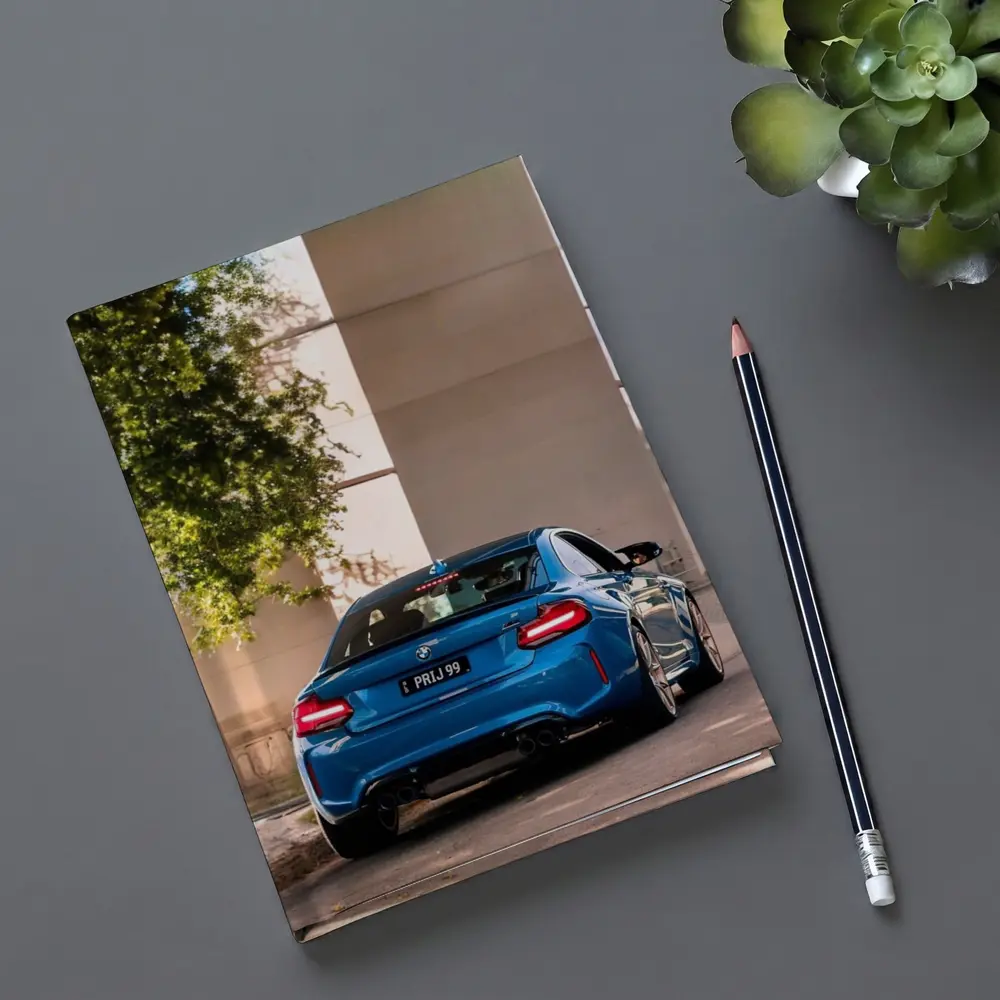BMW M2 Blue Rear Urban Street Setting – Notebooks