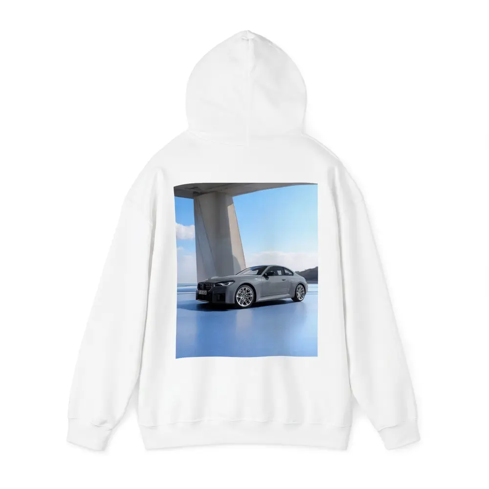 BMW M2 Coupe Gray Coastal Architecture Setting – Hoodies