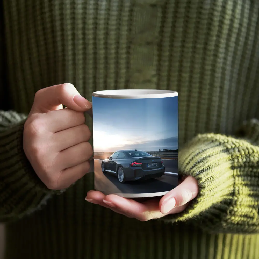 BMW M2 Coupe Gray Highway Sunset Drive – Mugs