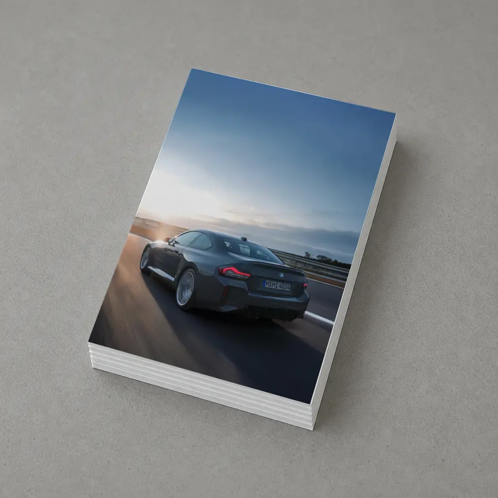 BMW M2 Coupe Gray Highway Sunset Drive – Postcards