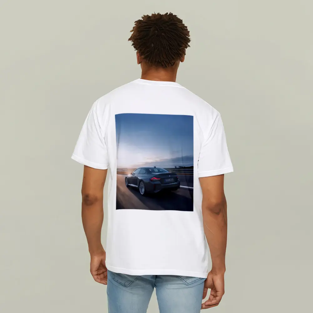 BMW M2 Coupe Gray Highway Sunset Drive – T-Shirts
