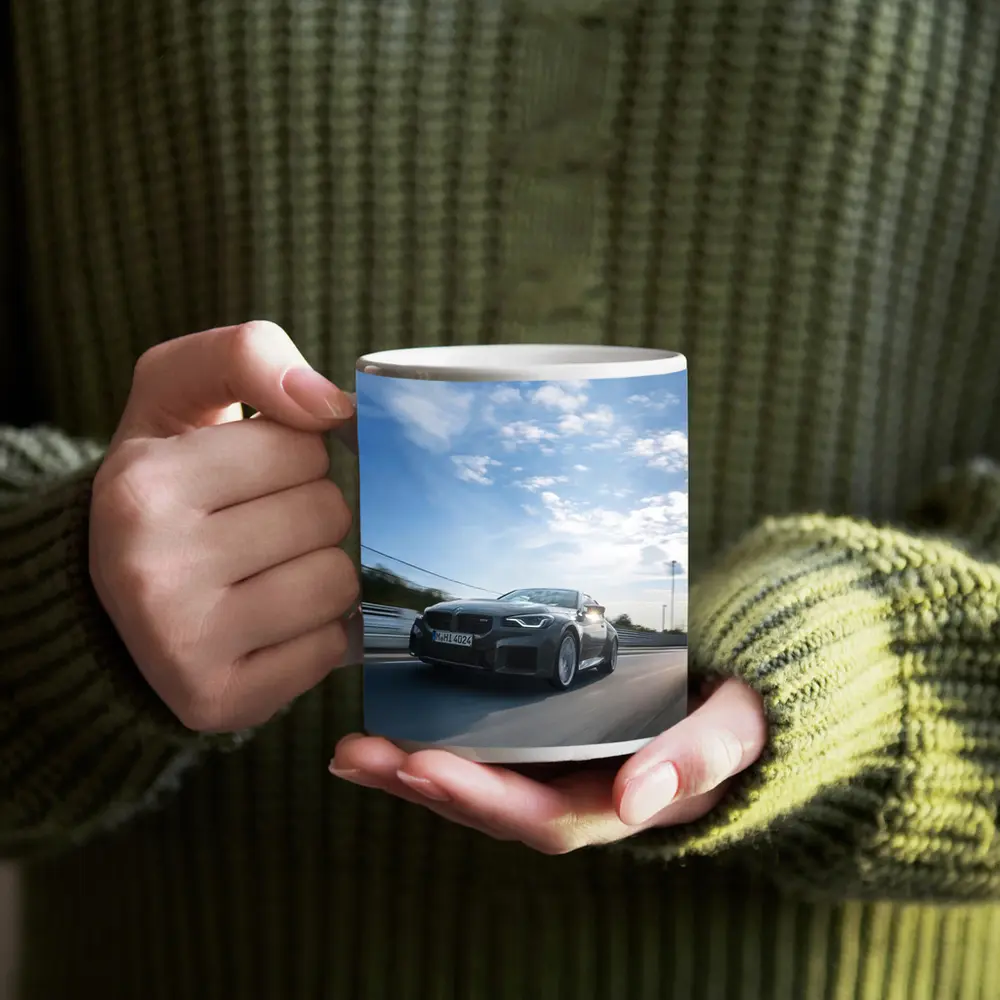 BMW M2 Coupe Gray On Race Track – Mugs