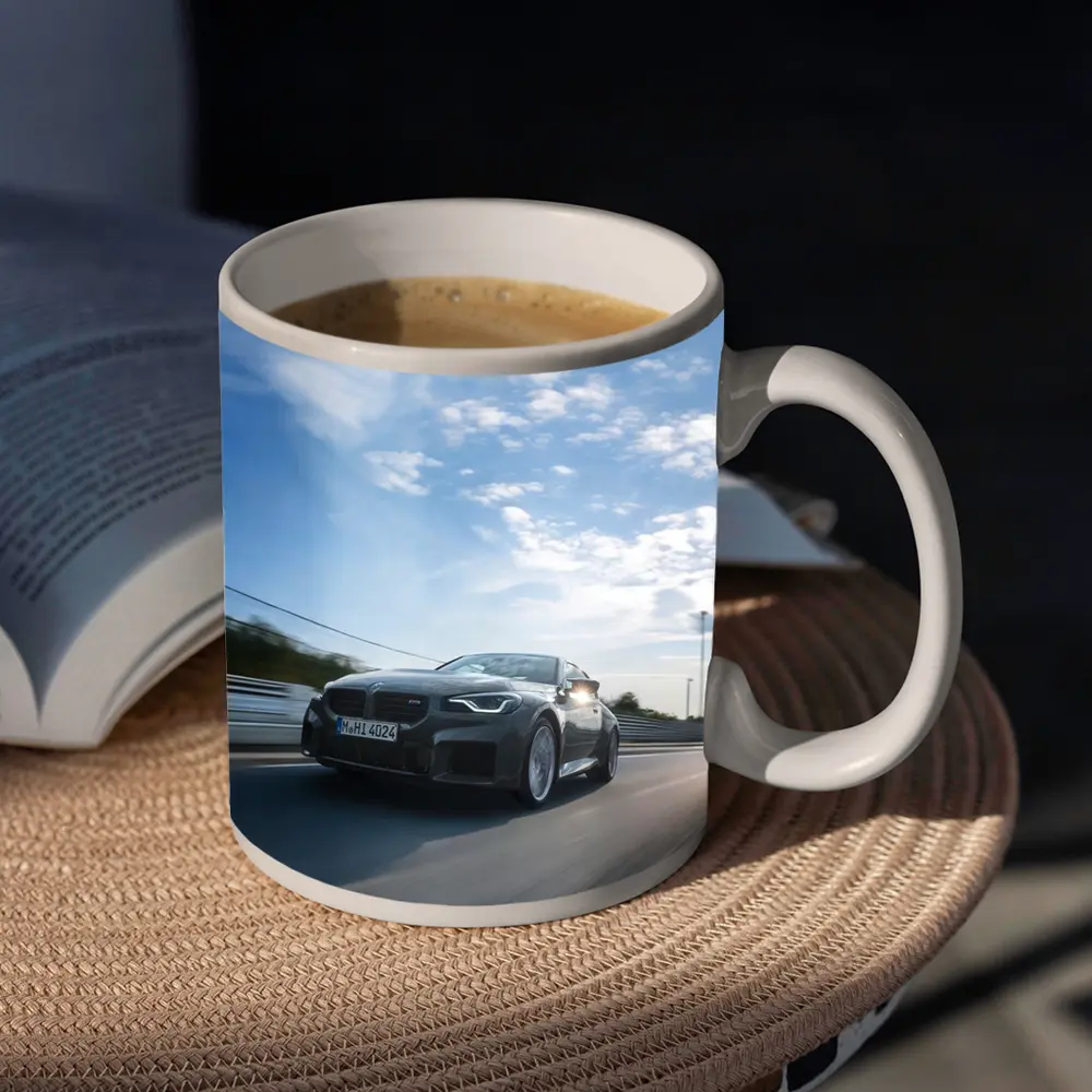 BMW M2 Coupe Gray On Race Track – Mugs