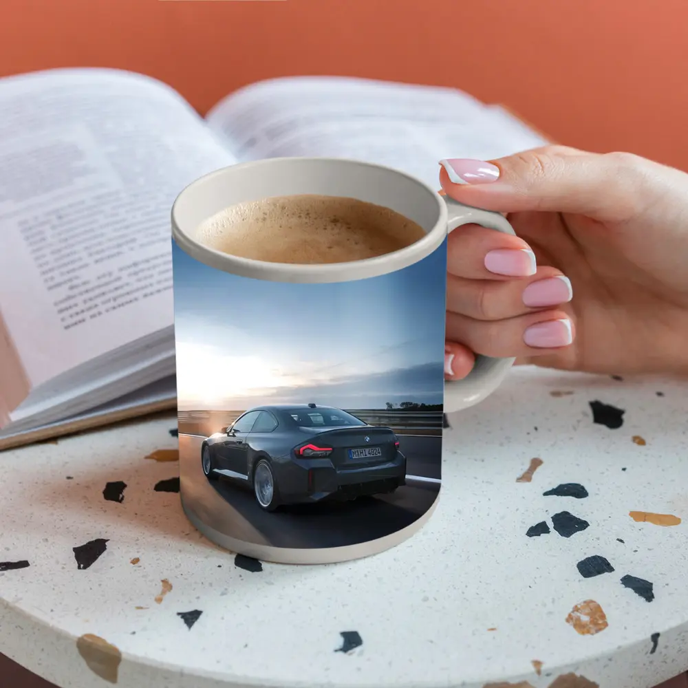 BMW M2 Coupe Gray Highway Sunset Drive – Mugs