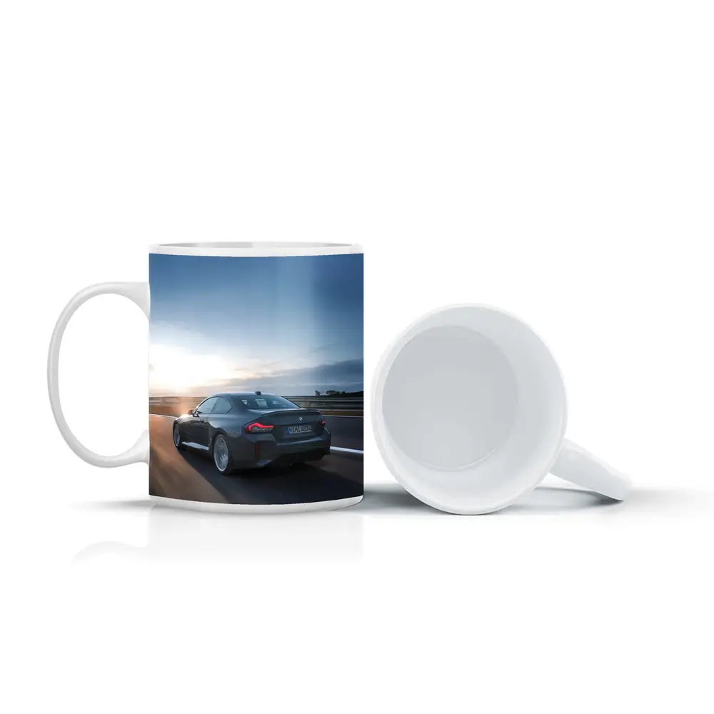 BMW M2 Coupe Gray Highway Sunset Drive – Mugs