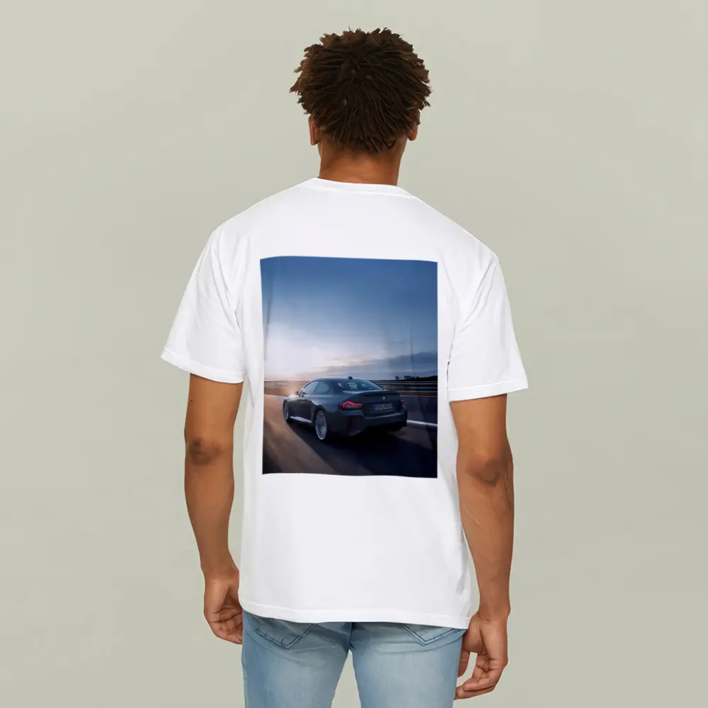 BMW M2 Coupe Gray Highway Sunset Drive – T-Shirts