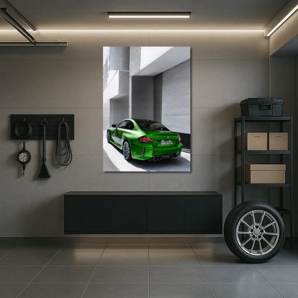 BMW M2 Green Coupe Urban Street Shot – Wall Art