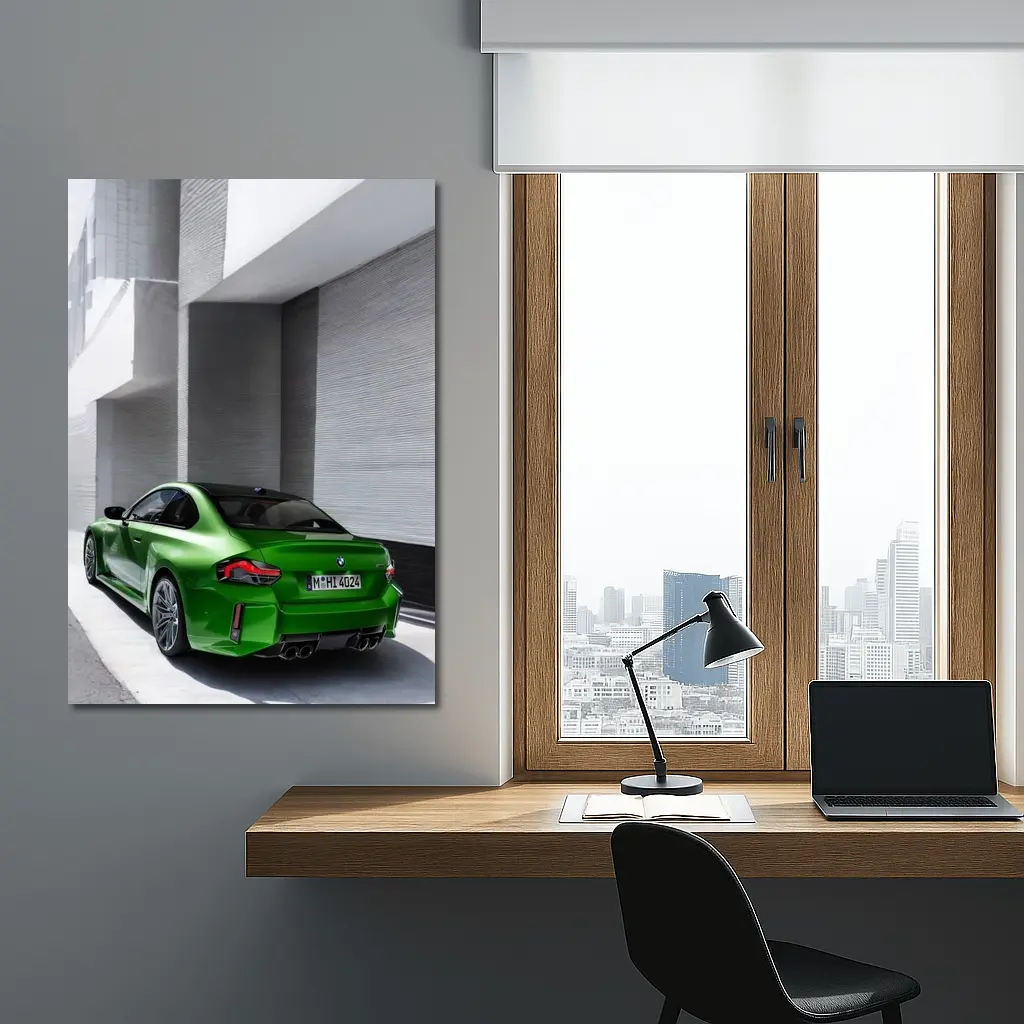 BMW M2 Green Coupe Urban Street Shot – Wall Art