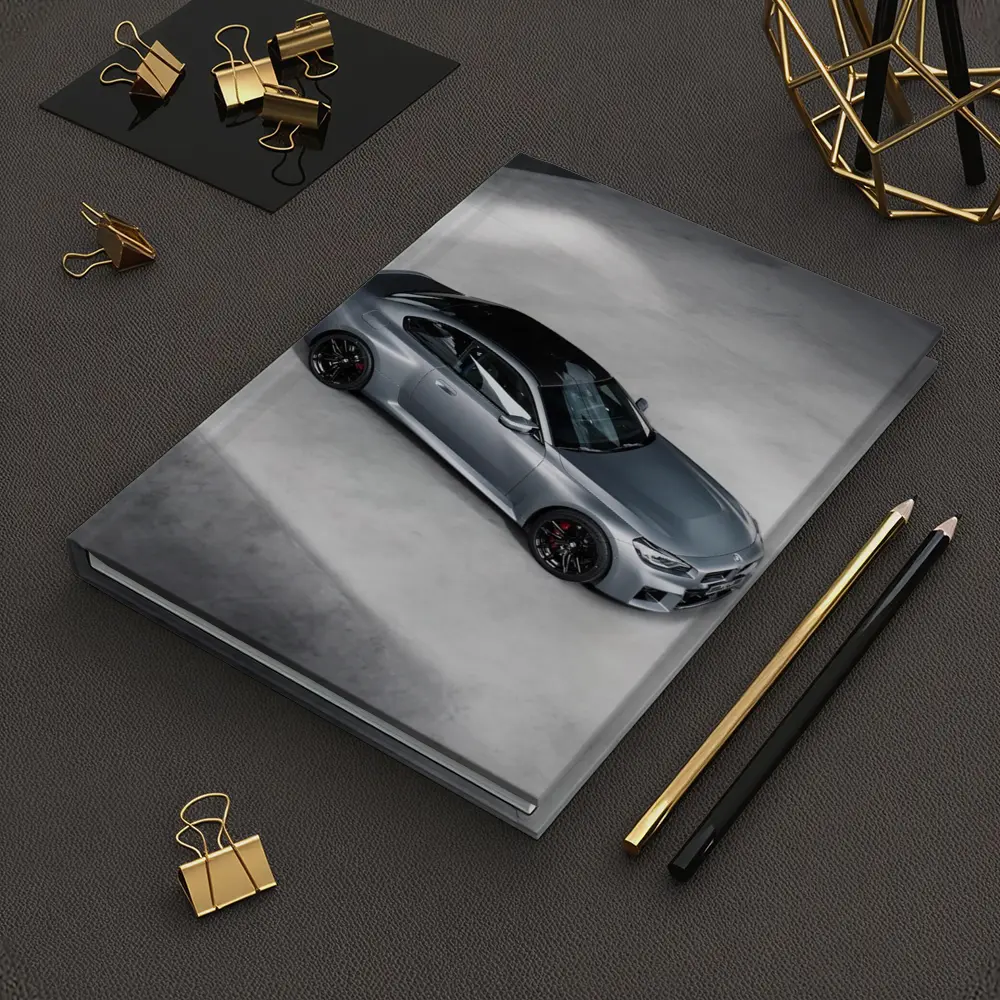 BMW M2 Coupe Silver Studio Overhead View – Notebooks