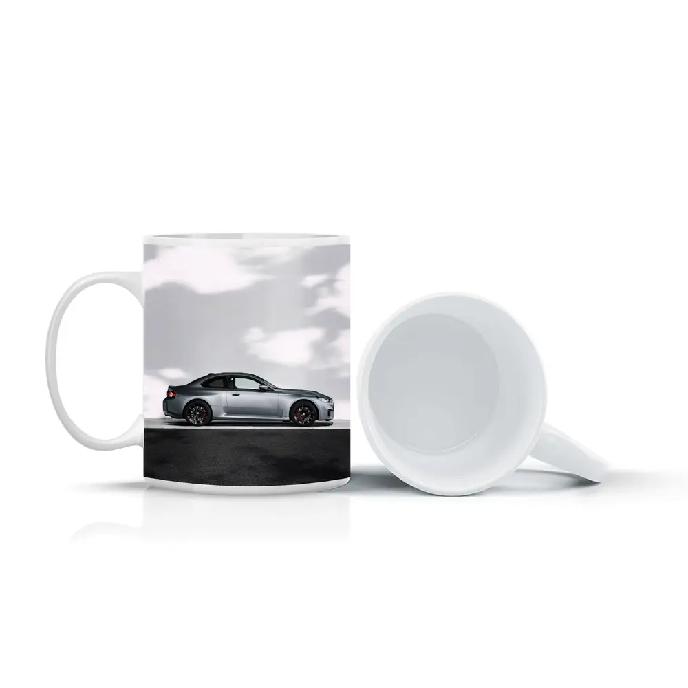 BMW M2 Coupe Silver Side Profile View – Mugs