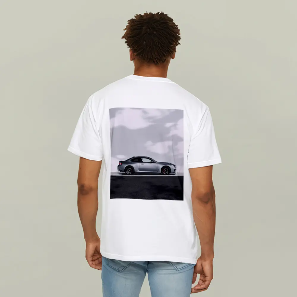 BMW M2 Coupe Silver Side Profile View – T-Shirts