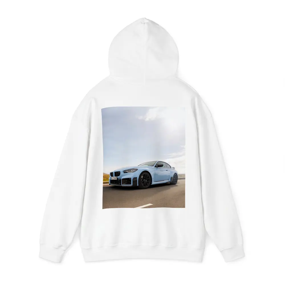 BMW M2 Coupe Light Blue On Road – Hoodies