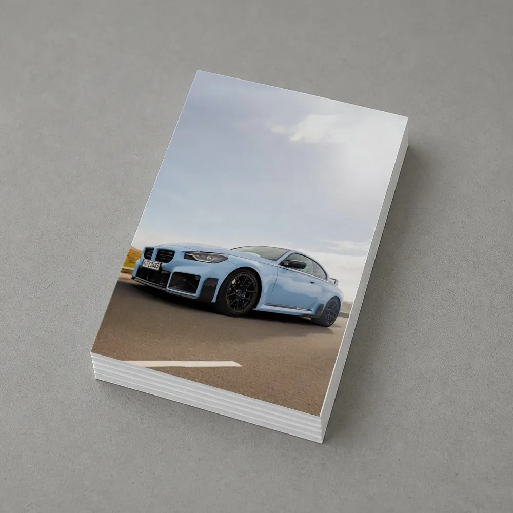 BMW M2 Coupe Light Blue On Road – Postcards