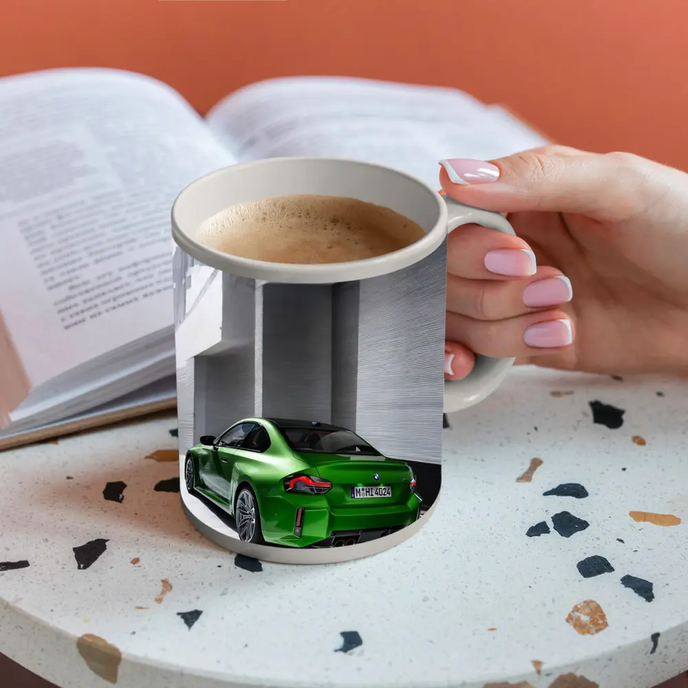 BMW M2 Green Coupe Urban Street Shot – Mugs