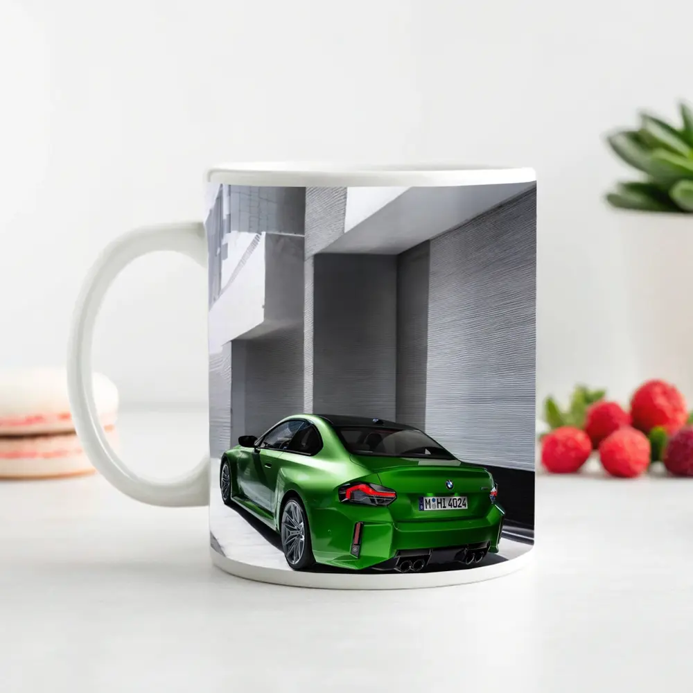 BMW M2 Green Coupe Urban Street Shot – Mugs