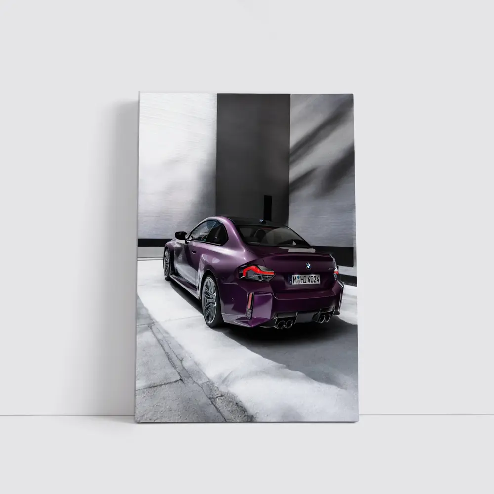 BMW M2 Coupe Purple Urban Parking Garage – Wall Art
