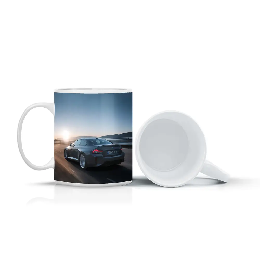 BMW M2 Gray Coupe Highway Sunset Drive – Mugs