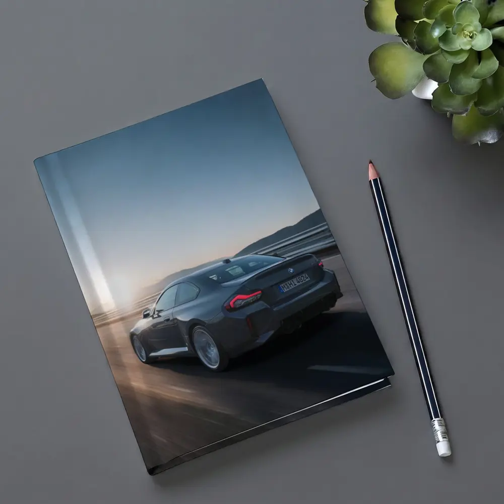 BMW M2 Gray Coupe Highway Sunset Drive – Notebooks